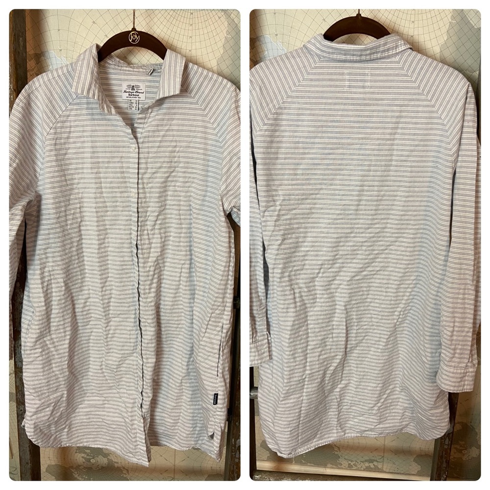 Barbour Betty striped shirt dress EUC 8